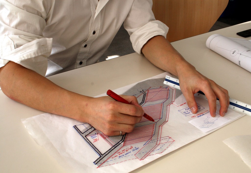 architect designing a stair 